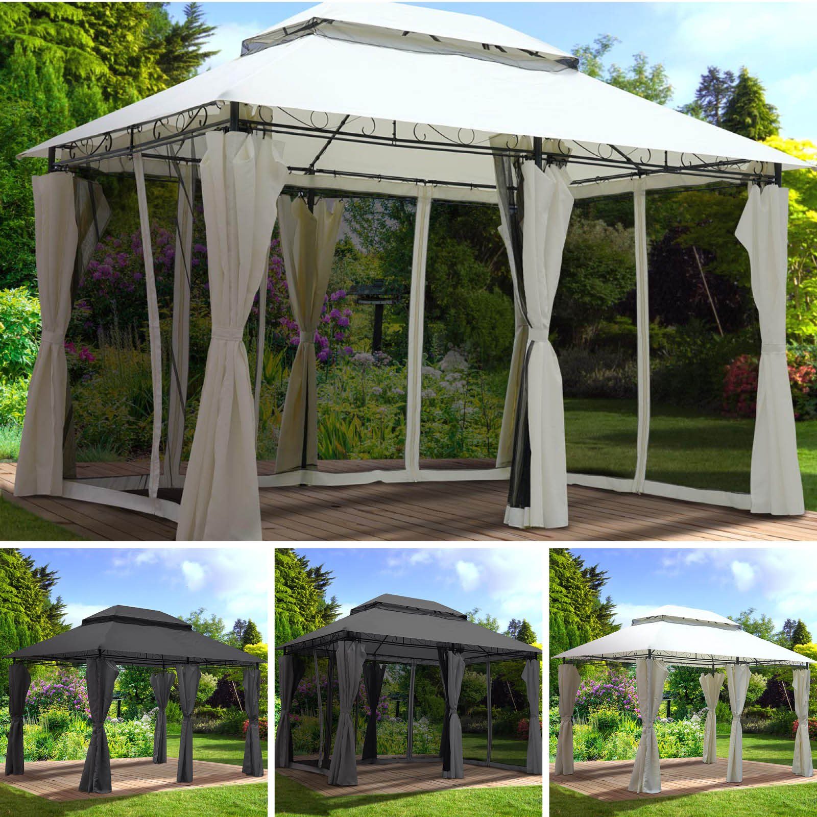 BRAST Pavillon Easiness viele Modelle & Farben 300x400x290cm TÜV